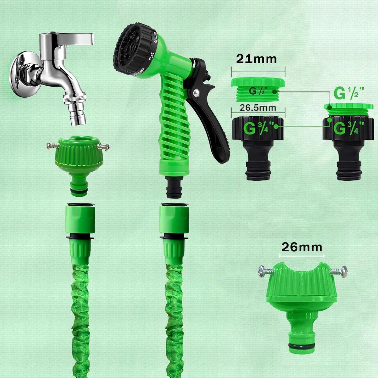 MagicJet Pro Retractable Hose – 3-in-1 High-Pressure Water Gun for Car, Garden & Home
