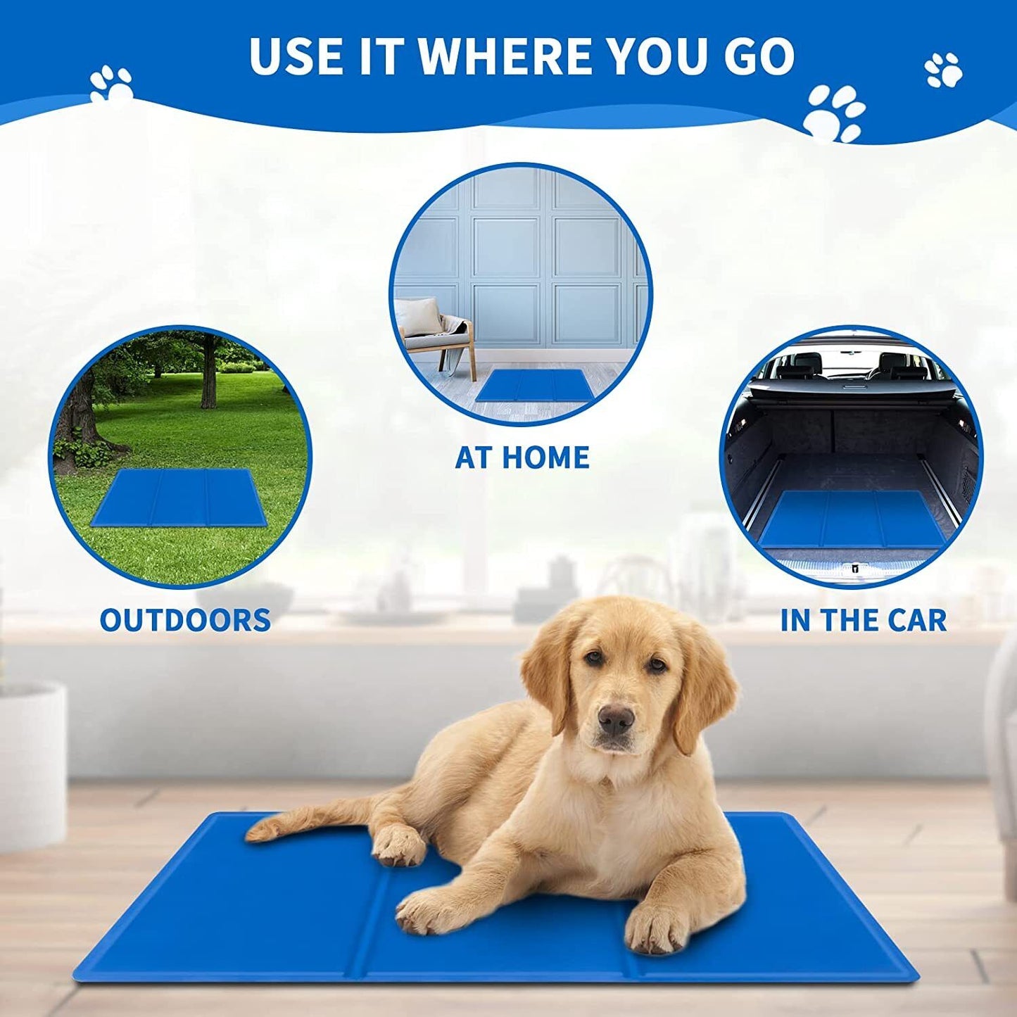 Pet Dog Cooling Mats Self Cool Gel Mat For Dogs Cats Heat Relief Pad