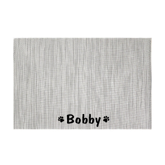 Personalised Pet Bowl Mat Waterproof Dog Cat Placemat Name Food Pad Feeding Mat
